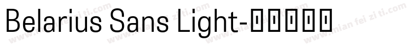 Belarius Sans Light字体转换